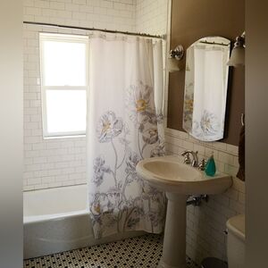 Threshold floral shower curtain